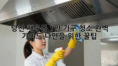 당진 채운동 1인 가구 청소🧹 완벽 가이드: 나만을 위한 꿀팁🍯
